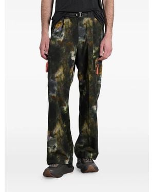 and wander Roa Tie-Dye Cargo Trousers - Black