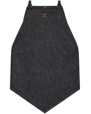Courreges Pointy Denim Tank Top - Blue