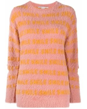 Stella McCartney Jersey Fluffy Words De Manga Larga - Naranja
