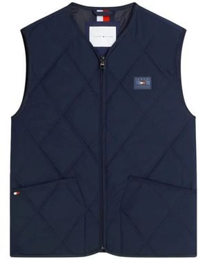 Tommy Hilfiger Diamond-Quilted Gilet - Blue