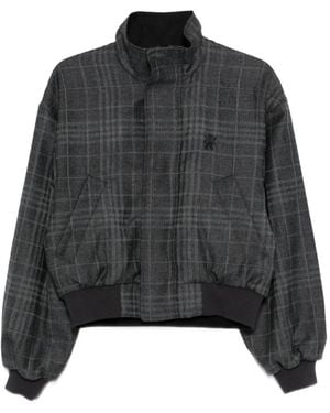 Balenciaga Check Bomber Jacket - Black