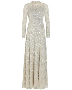 Needle & Thread Vestido Largo Freya Con Lentejuelas - Blanco