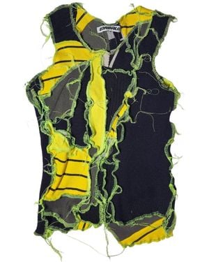 Borbala Ausgefranstes Tanktop Im Patchwork-Look - Gelb