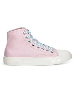KENZO Zapatillas Altas Hoshi Con Cordones A Cuadros - Rosa