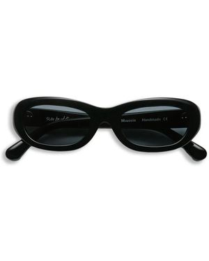 Sun Buddies Miuccia Oval-Frame Sunglasses - Black