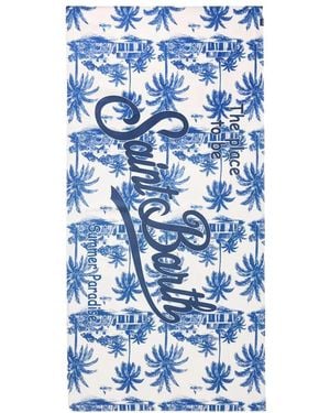 MC2 Saint Barth Toalla De Playa Con Estampado Toile De Jouy Y Logo De Edición Especial De X Rickdick - Azul