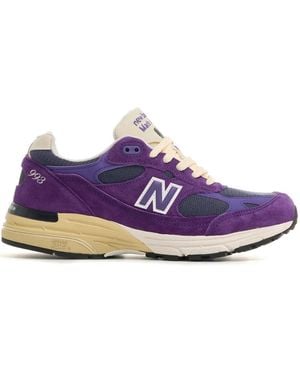 New Balance Logo Patch Panelled Trainers - Purple