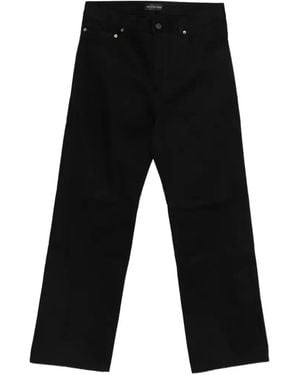 Balenciaga Curved-Knee Trousers - Black