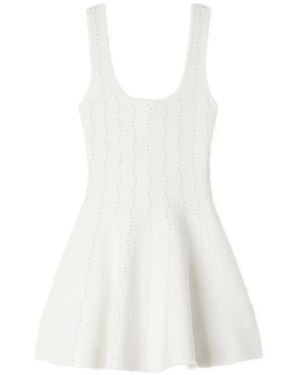 Sandro Beaded Mini Dress - White