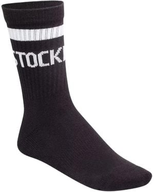Birkenstock Striped Logo-Lettering Socks - Black