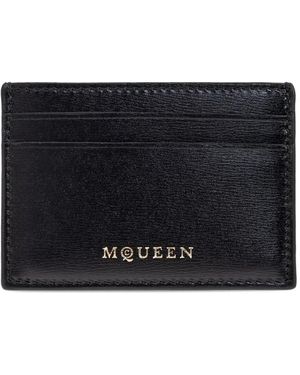 McQueen Leather cardholder - Schwarz