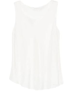 Susanne Bommer Sleeveless Satin Top - White