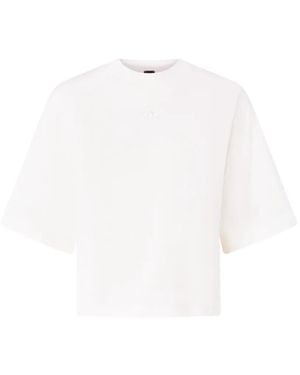 Pinko T-Shirt With Wide Sleeves And Love Birds Logo - White