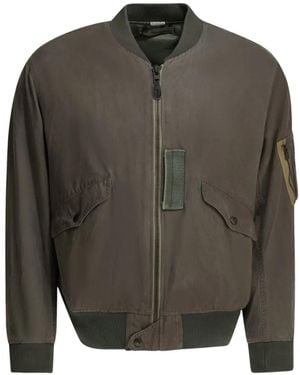 A.PRESSE L-2B Zip-Up Bomber Jacket - Grey