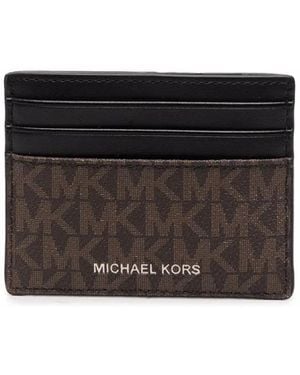 Michael Kors Greyson Logo Detailed Cardholder - Black