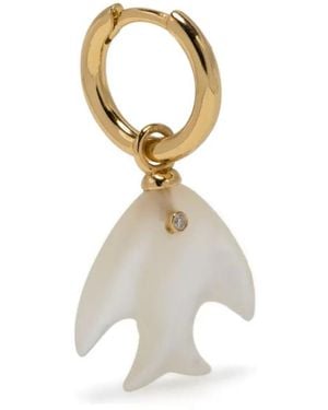 Eshvi Pendientes con diseño de pez - Blanco
