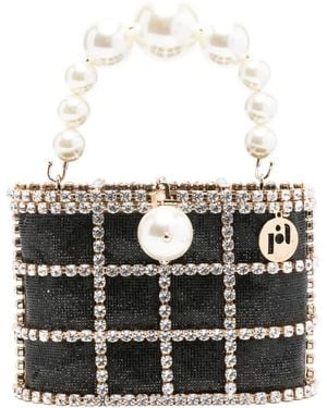 Rosantica Pearl Embellished Shoulder Bag - White