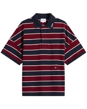Rhude Fontaine Striped Polo Shirt - Red