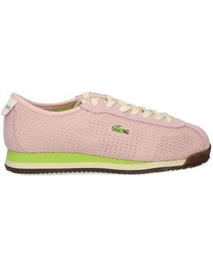Lacoste Club-Low Mesh-Panelled Sneakers - Pink
