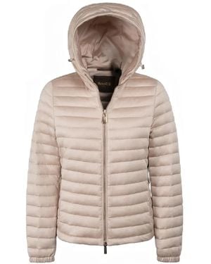Moorer Julay-Jcw Quilted Hooded Cotton Jacket - Natural