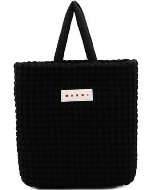 Marni Padded-Bubble Tote Bag - Black