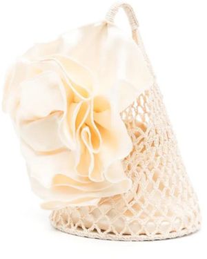 Magda Butrym Devana フローラル ミニバッグ - ホワイト