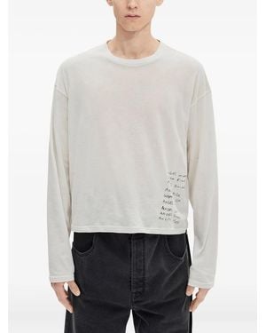 Ann Demeulemeester Bike Printed Long-Sleeve T-Shirt - White