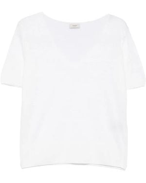 Agnona V-Neck T-Shirt - White
