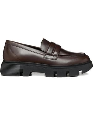 Geox Vilde Penny-Strap Platform Loafers - Black