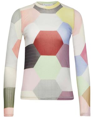 JW Anderson パッチワークプリント Tシャツ - ホワイト