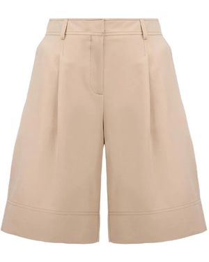 BOSS Pleated Shorts - Natural