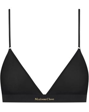 Maison Close Double Sens Triangle Bralette - Black