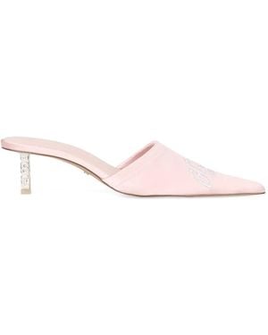 Gcds Logo-Embroidered Mules - Pink