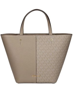 MICHAEL Michael Kors Medium Flora Two-Tone Tote Bag - Natural