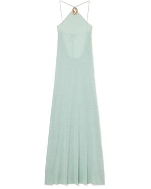 Alanui Halterneck Maxi Dress - Green