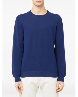 Gran Sasso Cotton Crew-Neck Jumper - Blue