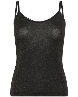 Momoní Airelle Lurex-Jersey Top - Black