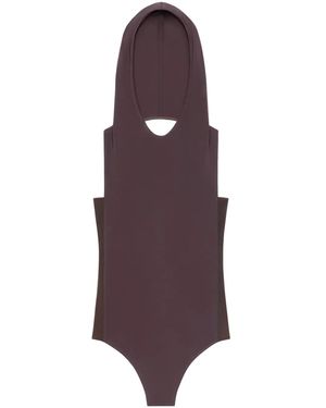 Courreges Hooded Bodysuit - Purple
