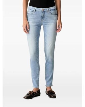 Guess Faded-Effect Skinny-Cut Jeans - Blue