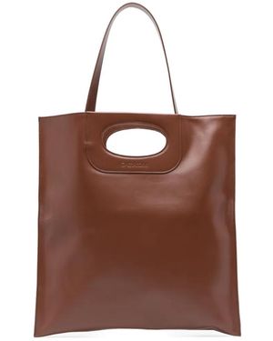Gherardini Piattina Logo-Embossed Leather Clutch Bag - Brown