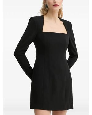 A.L.C. Square-Neck Long-Sleeve Mini Dress - Black