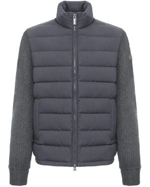 Colmar Padded Panelled-Knit Jacket - Gray