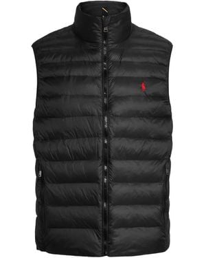 Polo Ralph Lauren Quilted-Design Logo-Embroidered Gilet - Black