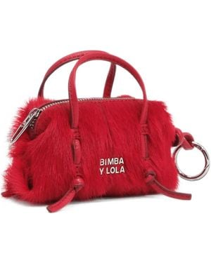 Bimba Y Lola Lolita Bag With Micro Lava-Fur - Red