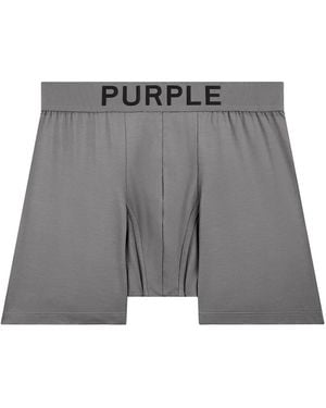 Purple Brand Logo-Print Boxer Briefs - Gray