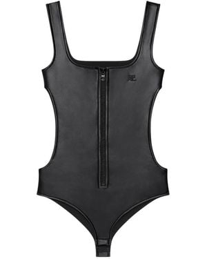 Courreges Body Mit Cut-Out - Schwarz