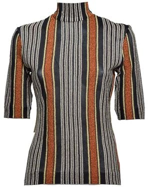 Missoni Striped Lamé Sweater - ブラック