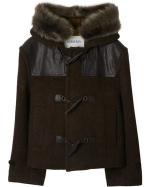 Burberry Giacca Con Cappuccio - Nero