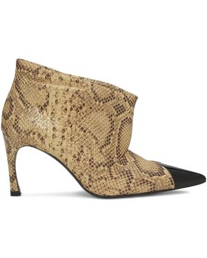ROTATE BIRGER CHRISTENSEN Pointed-Toe Leather Boots - Natural