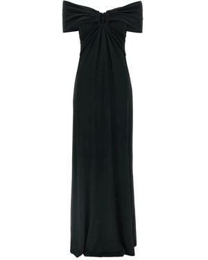 Carolina Herrera Schulterfreies Abendkleid - Schwarz